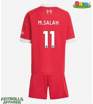 Liverpool Mohamed Salah #11 Hemmaställ Barn 2025-26 Kortärmad (+ Korta byxor)